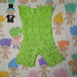 vintage lime green ruffle bloomers
